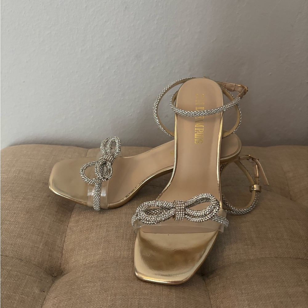Elegant Gold and Silver Women's Sandals